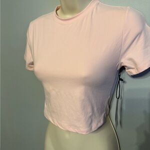 NWT Kimberly Pink Cropped T-Shirt Small